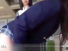 Painful Japanese Schoolgirl Spanking with Nippon Teachers' XXX Naughty Toys