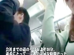 Japanese MILF Gets Horny on Public Bus with Nippon Geek's Grope