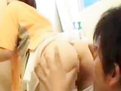 Japanese porn star fucks nippon schoolgirl in tokyo sex fest