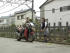 Horny Teen takes Ride with Sexy Biker Boy on First XXX Date in Tokyo