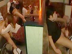 Asian Blowjob Orgy in Public by Nippon Boys